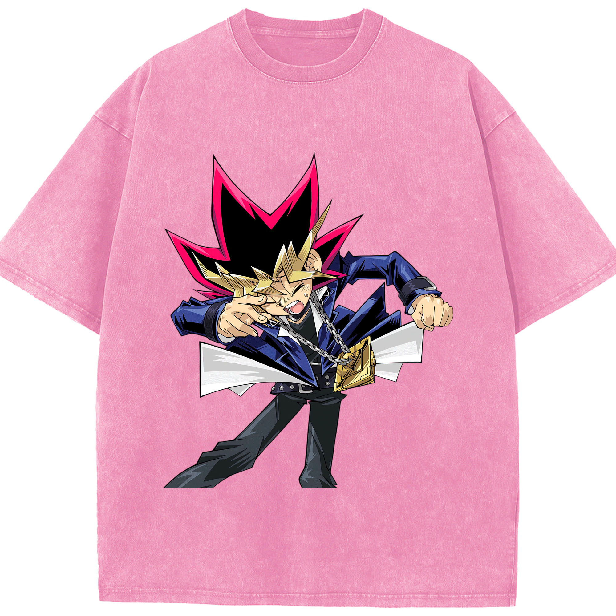 （画像用） 遊☆戯☆王 Yu-Gi-Oh! 綿100% ヴィンテージ風 半袖Tシャツ（フロントプリント）